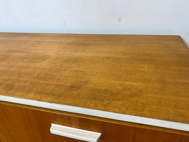 Hübsches 70er Jahre Lowboard mit Schubladen und Klappe, auf neuen Hairpin Füßen I Kommode Sideboard Wäschekommode Flurkommode TV Bank Board Fernsehkommode Retro Vintage I