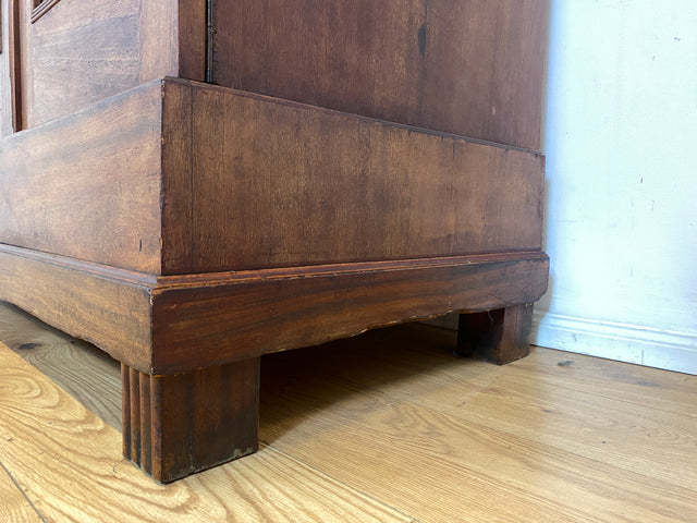 Wunderschöner und sehr geräumiger antiker Kleiderschrank aus vollem Holz mit Spiegeltür I Schrank Schlafzimmerschrank Wäscheschrank Jugendstil Gründerzeit Vintage I