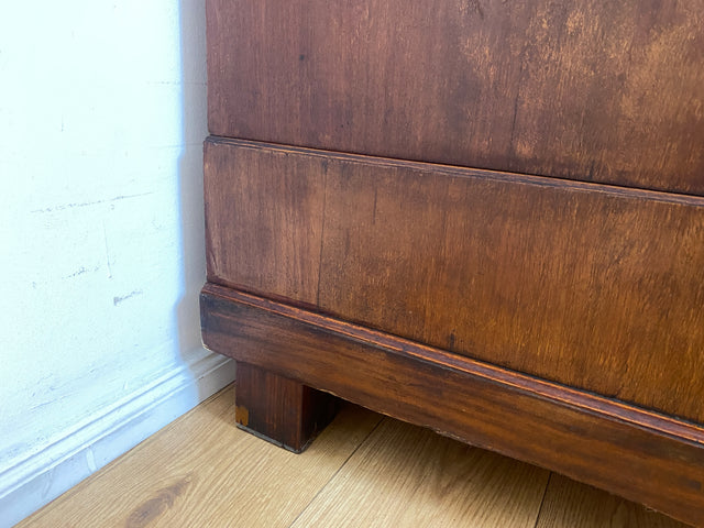 Wunderschöner und sehr geräumiger antiker Kleiderschrank aus vollem Holz mit Spiegeltür I Schrank Schlafzimmerschrank Wäscheschrank Jugendstil Gründerzeit Vintage I