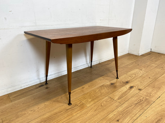 Stilvoller auszieh- und höhenverstellbarer Mid-Century Multifunktionstisch in Teakholz I Tisch Ausziehtisch Esstisch Küchentisch Couchtisch Holztisch 50er 60er Vintage Teak I