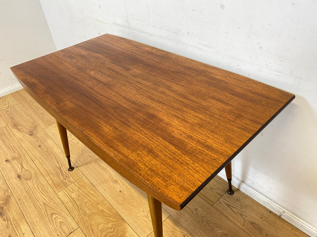 Stilvoller auszieh- und höhenverstellbarer Mid-Century Multifunktionstisch in Teakholz I Tisch Ausziehtisch Esstisch Küchentisch Couchtisch Holztisch 50er 60er Vintage Teak I