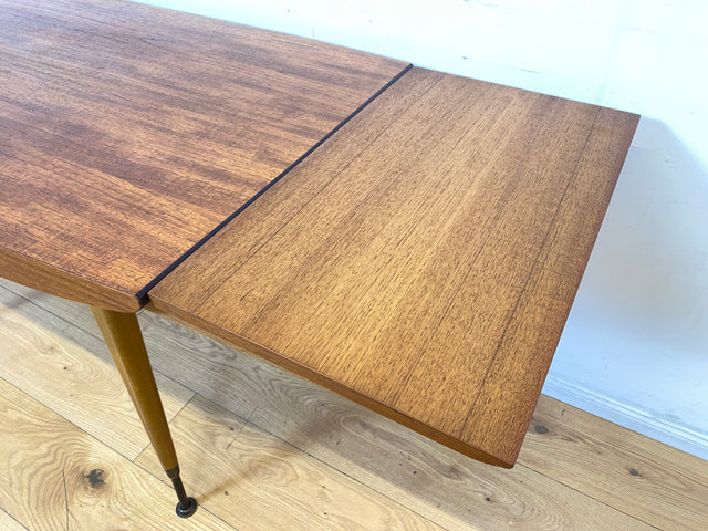 Stilvoller auszieh- und höhenverstellbarer Mid-Century Multifunktionstisch in Teakholz I Tisch Ausziehtisch Esstisch Küchentisch Couchtisch Holztisch 50er 60er Vintage Teak I