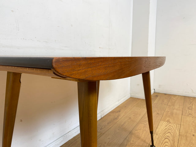 Stilvoller auszieh- und höhenverstellbarer Mid-Century Multifunktionstisch in Teakholz I Tisch Ausziehtisch Esstisch Küchentisch Couchtisch Holztisch 50er 60er Vintage Teak I