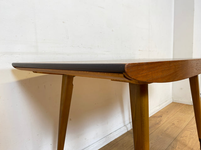 Stilvoller auszieh- und höhenverstellbarer Mid-Century Multifunktionstisch in Teakholz I Tisch Ausziehtisch Esstisch Küchentisch Couchtisch Holztisch 50er 60er Vintage Teak I
