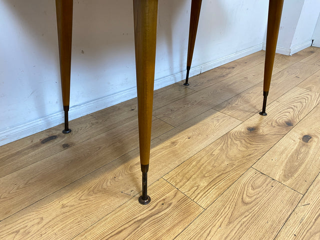 Stilvoller auszieh- und höhenverstellbarer Mid-Century Multifunktionstisch in Teakholz I Tisch Ausziehtisch Esstisch Küchentisch Couchtisch Holztisch 50er 60er Vintage Teak I
