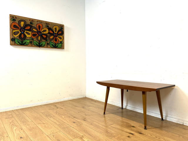 Stilvoller auszieh- und höhenverstellbarer Mid-Century Multifunktionstisch in Teakholz I Tisch Ausziehtisch Esstisch Küchentisch Couchtisch Holztisch 50er 60er Vintage Teak I