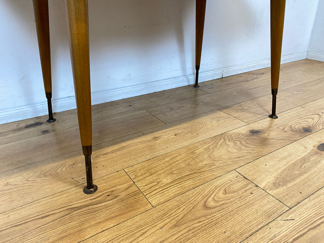 Stilvoller auszieh- und höhenverstellbarer Mid-Century Multifunktionstisch in Teakholz I Tisch Ausziehtisch Esstisch Küchentisch Couchtisch Holztisch 50er 60er Vintage Teak I