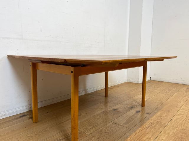 WMK I Stilvoller großer ausziehbarer skandinavischer Wohnzimmertisch in Teakholz I Salontisch Couchtisch Holztisch Coffee Tabele Danish Design Mid-Century Vintage 70er I Berlin Dortmund Braunschweig