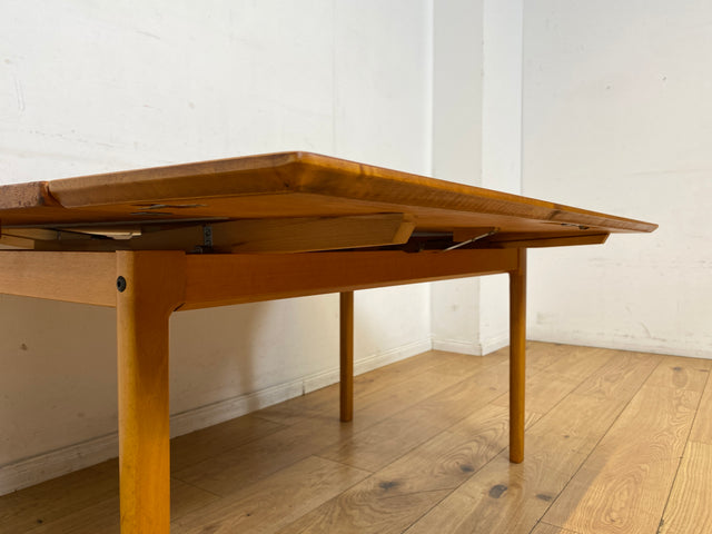 WMK I Stilvoller großer ausziehbarer skandinavischer Wohnzimmertisch in Teakholz I Salontisch Couchtisch Holztisch Coffee Tabele Danish Design Mid-Century Vintage 70er I Berlin Dortmund Braunschweig