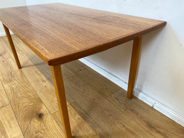 WMK I Stilvoller großer ausziehbarer skandinavischer Wohnzimmertisch in Teakholz I Salontisch Couchtisch Holztisch Coffee Tabele Danish Design Mid-Century Vintage 70er I Berlin Dortmund Braunschweig