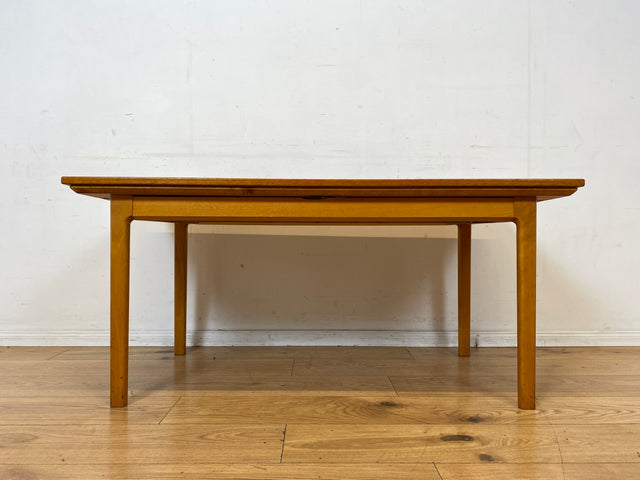 WMK I Stilvoller großer ausziehbarer skandinavischer Wohnzimmertisch in Teakholz I Salontisch Couchtisch Holztisch Coffee Tabele Danish Design Mid-Century Vintage 70er I Berlin Dortmund Braunschweig