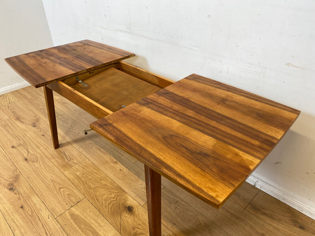 Formschöner ausziehbarer und höhenverstellbarer Mid-Century Multifunktionstisch in Palisander I Salontisch Esstisch Küchentisch Couchtisch Holztisch Vintage 50er 60er I