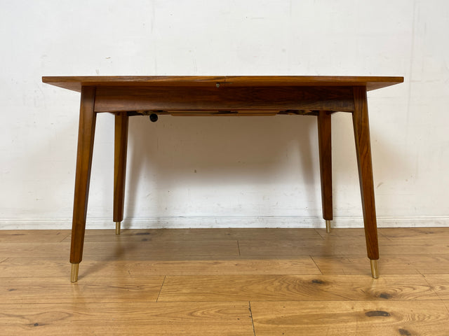 Formschöner ausziehbarer und höhenverstellbarer Mid-Century Multifunktionstisch in Palisander I Salontisch Esstisch Küchentisch Couchtisch Holztisch Vintage 50er 60er I