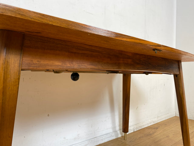 Formschöner ausziehbarer und höhenverstellbarer Mid-Century Multifunktionstisch in Palisander I Salontisch Esstisch Küchentisch Couchtisch Holztisch Vintage 50er 60er I
