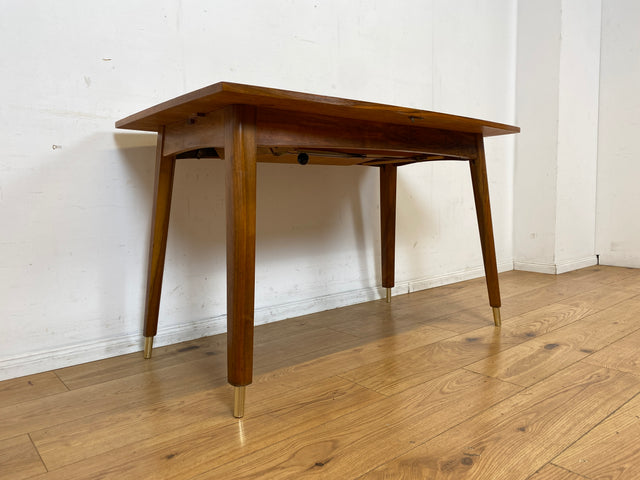 Formschöner ausziehbarer und höhenverstellbarer Mid-Century Multifunktionstisch in Palisander I Salontisch Esstisch Küchentisch Couchtisch Holztisch Vintage 50er 60er I