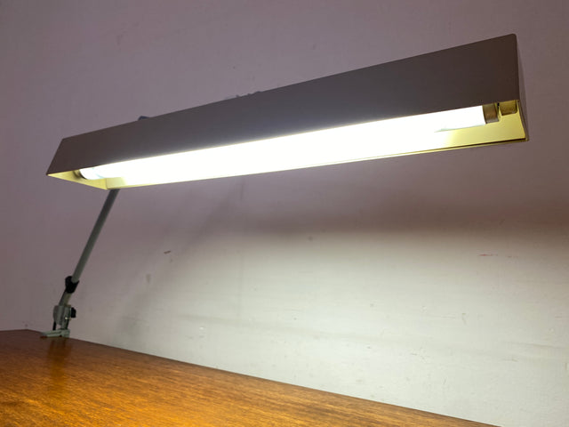 Kultige vollfunktionsfähige DDR Industrie Tischleuchte ILBA mit Gelenkarm I Lampe Leuchte Architektenlampe Schreibtischlampe Arbeitsleuchte Vintage Retro Werkstatt Ostalgie Design I