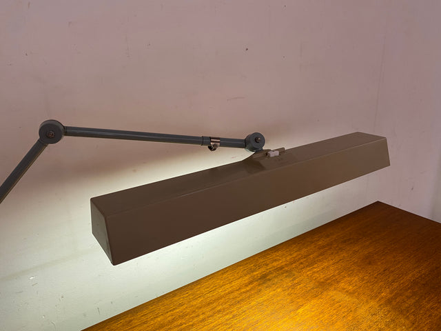 Kultige vollfunktionsfähige DDR Industrie Tischleuchte ILBA mit Gelenkarm I Lampe Leuchte Architektenlampe Schreibtischlampe Arbeitsleuchte Vintage Retro Werkstatt Ostalgie Design I