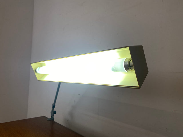 Kultige vollfunktionsfähige DDR Industrie Tischleuchte ILBA mit Gelenkarm I Lampe Leuchte Architektenlampe Schreibtischlampe Arbeitsleuchte Vintage Retro Werkstatt Ostalgie Design I