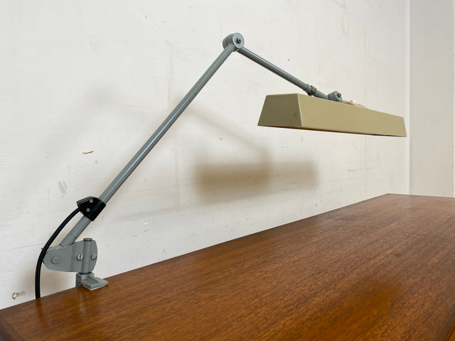 Kultige vollfunktionsfähige DDR Industrie Tischleuchte ILBA mit Gelenkarm I Lampe Leuchte Architektenlampe Schreibtischlampe Arbeitsleuchte Vintage Retro Werkstatt Ostalgie Design I