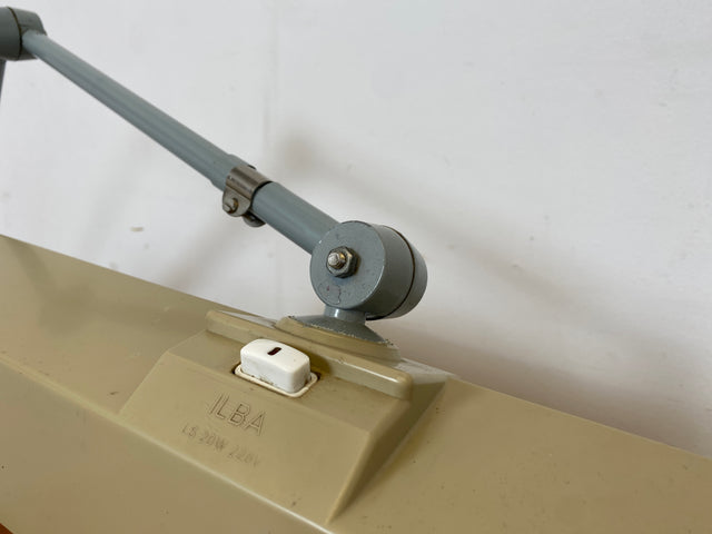 Kultige vollfunktionsfähige DDR Industrie Tischleuchte ILBA mit Gelenkarm I Lampe Leuchte Architektenlampe Schreibtischlampe Arbeitsleuchte Vintage Retro Werkstatt Ostalgie Design I