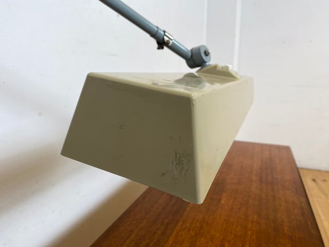 Kultige vollfunktionsfähige DDR Industrie Tischleuchte ILBA mit Gelenkarm I Lampe Leuchte Architektenlampe Schreibtischlampe Arbeitsleuchte Vintage Retro Werkstatt Ostalgie Design I