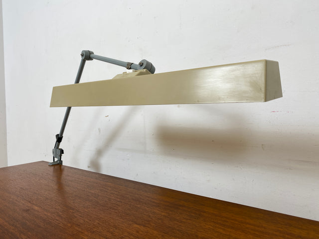 Kultige vollfunktionsfähige DDR Industrie Tischleuchte ILBA mit Gelenkarm I Lampe Leuchte Architektenlampe Schreibtischlampe Arbeitsleuchte Vintage Retro Werkstatt Ostalgie Design I