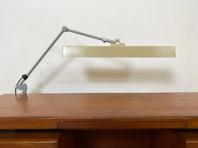 Kultige vollfunktionsfähige DDR Industrie Tischleuchte ILBA mit Gelenkarm I Lampe Leuchte Architektenlampe Schreibtischlampe Arbeitsleuchte Vintage Retro Werkstatt Ostalgie Design I