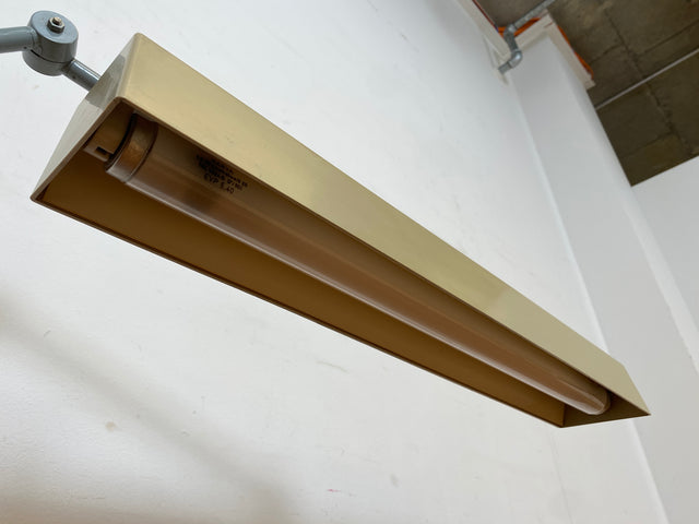 Kultige vollfunktionsfähige DDR Industrie Tischleuchte ILBA mit Gelenkarm I Lampe Leuchte Architektenlampe Schreibtischlampe Arbeitsleuchte Vintage Retro Werkstatt Ostalgie Design I