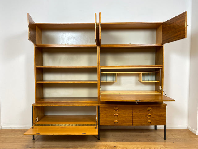 WMK I Kultiges modulares Designer Regalsystem 430 I Joachim Nebelung für VEB Hellerau I I Regal Bücherregal Bücherschrank Regalwand Stringregal Sideboard Sekretär Mid-Century Vintage DDR 60er 70er