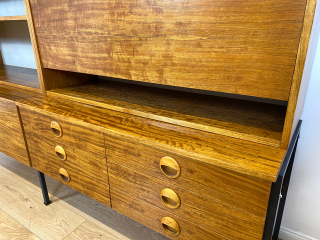 WMK I Kultiges modulares Designer Regalsystem 430 I Joachim Nebelung für VEB Hellerau I I Regal Bücherregal Bücherschrank Regalwand Stringregal Sideboard Sekretär Mid-Century Vintage DDR 60er 70er
