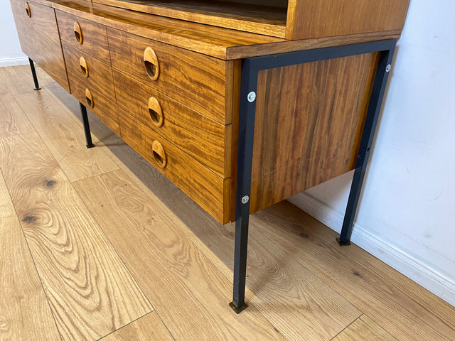 WMK I Kultiges modulares Designer Regalsystem 430 I Joachim Nebelung für VEB Hellerau I I Regal Bücherregal Bücherschrank Regalwand Stringregal Sideboard Sekretär Mid-Century Vintage DDR 60er 70er