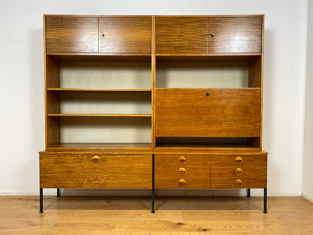 WMK I Kultiges modulares Designer Regalsystem 430 I Joachim Nebelung für VEB Hellerau I I Regal Bücherregal Bücherschrank Regalwand Stringregal Sideboard Sekretär Mid-Century Vintage DDR 60er 70er