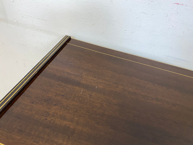 Formschöne dunkle 50er Jahre Barkommode mit Schiebetüren , Originalglas und Messingbeschlag I Bar Barschrank Vitrine Kommode Sideboard Rockabilly Mid-Century Vintage 60er I