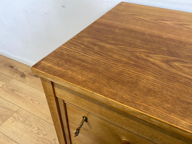 Stilvoller freistehender skandinavischer Schreibtisch in Eiche, mit Schubladen I Writing Desk Arbeitstisch Bürotisch Computertisch Danish Design Modern Vintage 60er 70er I