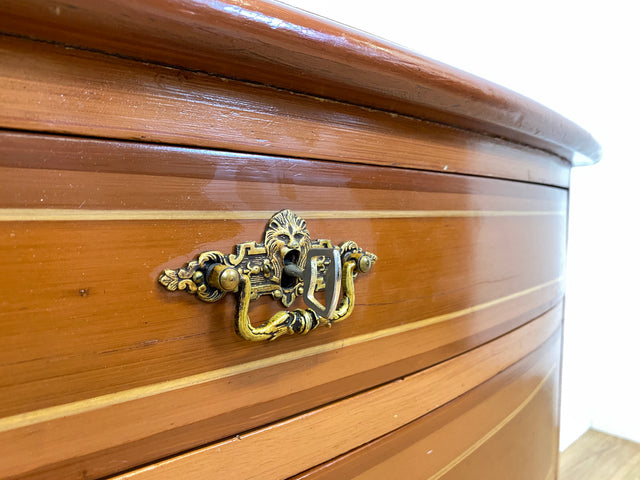 WMK I Formschöne dänische antike Kommode aus vollem Holz mit Schubladen I Schrank Schubladekommode Wäschekommode Wickelkommode Anrichte Sideboard Biedermeier Vintage I
