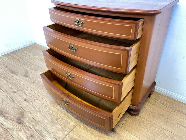 WMK I Formschöne dänische antike Kommode aus vollem Holz mit Schubladen I Schrank Schubladekommode Wäschekommode Wickelkommode Anrichte Sideboard Biedermeier Vintage I