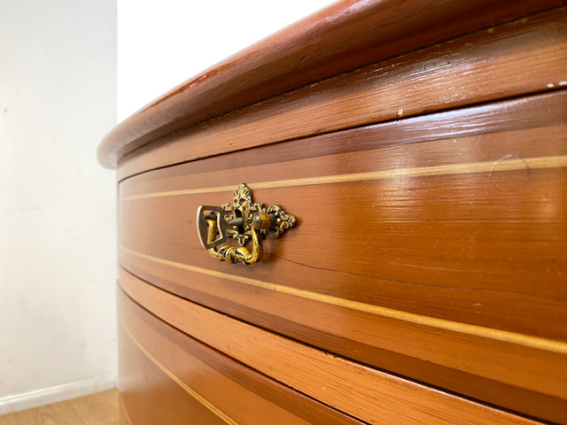 WMK I Formschöne dänische antike Kommode aus vollem Holz mit Schubladen I Schrank Schubladekommode Wäschekommode Wickelkommode Anrichte Sideboard Biedermeier Vintage I