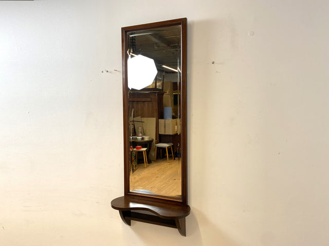 WMK I Eleganter & gut erhaltener großer 30er Jahre Art Deco Wandspiegel mit Holzrahmen & Ablage I Spiegel Ganzkörperspiegel Mirror Garderobe Flurgarderobe Antik Mid-Century Vintage Berlin Bayern NRW