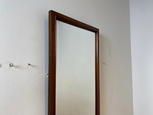 WMK I Eleganter & gut erhaltener großer 30er Jahre Art Deco Wandspiegel mit Holzrahmen & Ablage I Spiegel Ganzkörperspiegel Mirror Garderobe Flurgarderobe Antik Mid-Century Vintage Berlin Bayern NRW