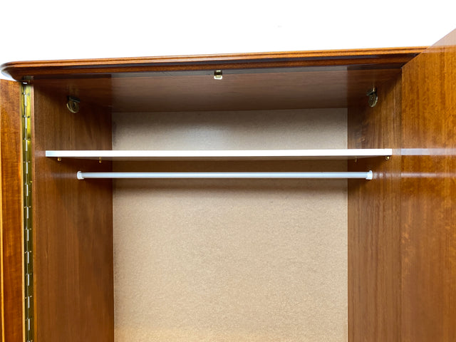 Stilvoller und gut erhaltener großer 50er Jahre Rockabilly Kleiderschrank mit Spiegeltür I Schrank Schlafzimmerschrank Wäscheschrank Wardrobe Vintage Mid-Century 60er I