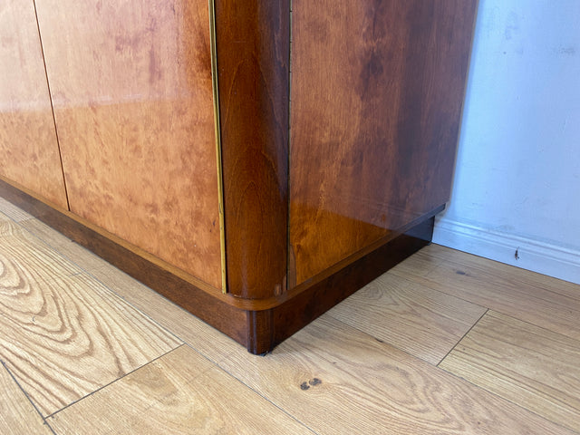 Stilvoller und gut erhaltener großer 50er Jahre Rockabilly Kleiderschrank mit Spiegeltür I Schrank Schlafzimmerschrank Wäscheschrank Wardrobe Vintage Mid-Century 60er I
