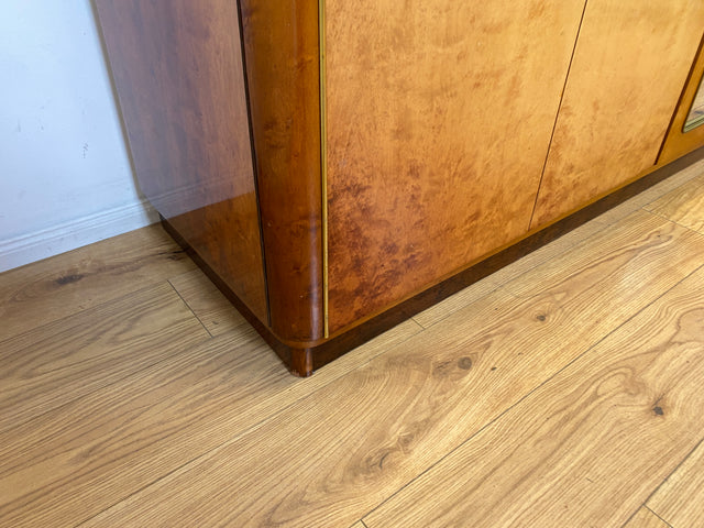 Stilvoller und gut erhaltener großer 50er Jahre Rockabilly Kleiderschrank mit Spiegeltür I Schrank Schlafzimmerschrank Wäscheschrank Wardrobe Vintage Mid-Century 60er I