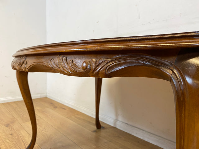 Wunderschöner und sehr gut erhaltener handverzierter Chippendale Couchtisch mit feinen Intarsien I Wohnzimmertisch Coffee Table Salontisch Sitzgarnitur Stilmöbel Vintage I