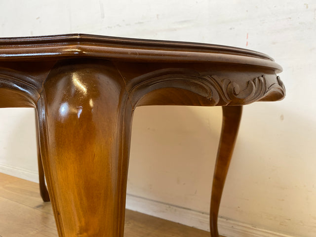Wunderschöner und sehr gut erhaltener handverzierter Chippendale Couchtisch mit feinen Intarsien I Wohnzimmertisch Coffee Table Salontisch Sitzgarnitur Stilmöbel Vintage I