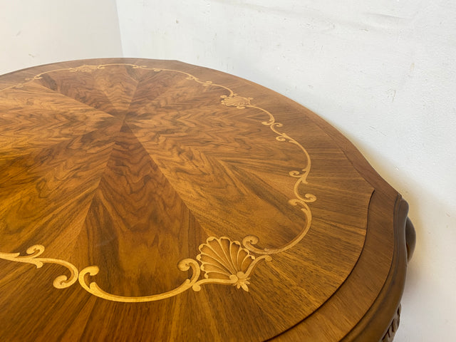 Wunderschöner und sehr gut erhaltener handverzierter Chippendale Couchtisch mit feinen Intarsien I Wohnzimmertisch Coffee Table Salontisch Sitzgarnitur Stilmöbel Vintage I