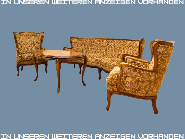 Wunderschöner und sehr gut erhaltener handverzierter Chippendale Couchtisch mit feinen Intarsien I Wohnzimmertisch Coffee Table Salontisch Sitzgarnitur Stilmöbel Vintage I