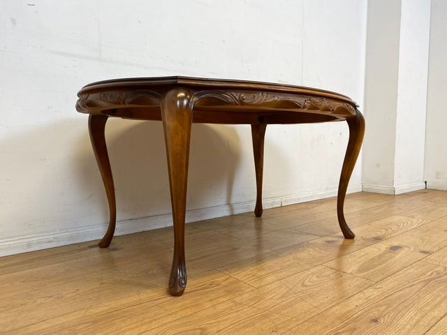 Wunderschöner und sehr gut erhaltener handverzierter Chippendale Couchtisch mit feinen Intarsien I Wohnzimmertisch Coffee Table Salontisch Sitzgarnitur Stilmöbel Vintage I