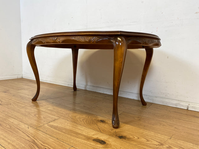 Wunderschöner und sehr gut erhaltener handverzierter Chippendale Couchtisch mit feinen Intarsien I Wohnzimmertisch Coffee Table Salontisch Sitzgarnitur Stilmöbel Vintage I