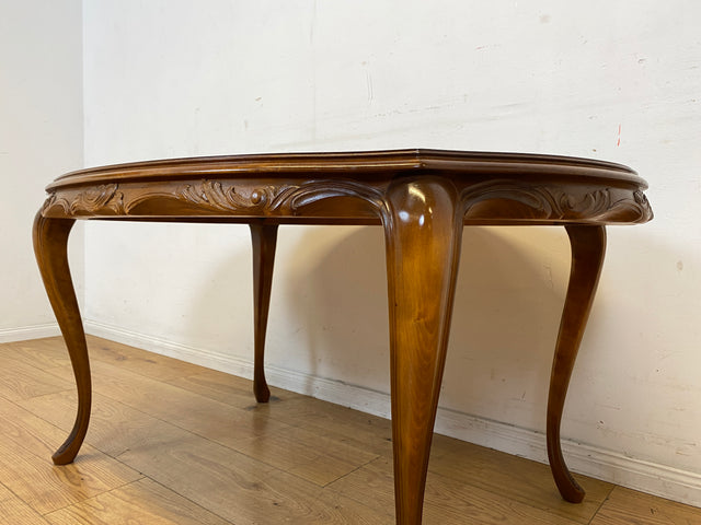 Wunderschöner und sehr gut erhaltener handverzierter Chippendale Couchtisch mit feinen Intarsien I Wohnzimmertisch Coffee Table Salontisch Sitzgarnitur Stilmöbel Vintage I