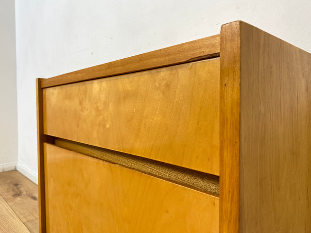 WMK I Stilvoller und sehr gut erhaltener heller Mid-Century Nachttisch mit Schublade I Nachtkommode Nachtschrank Nachtschränkchen Kommode Beistelltisch 50er 60er Vintage I Berlin Nürnberg Münster